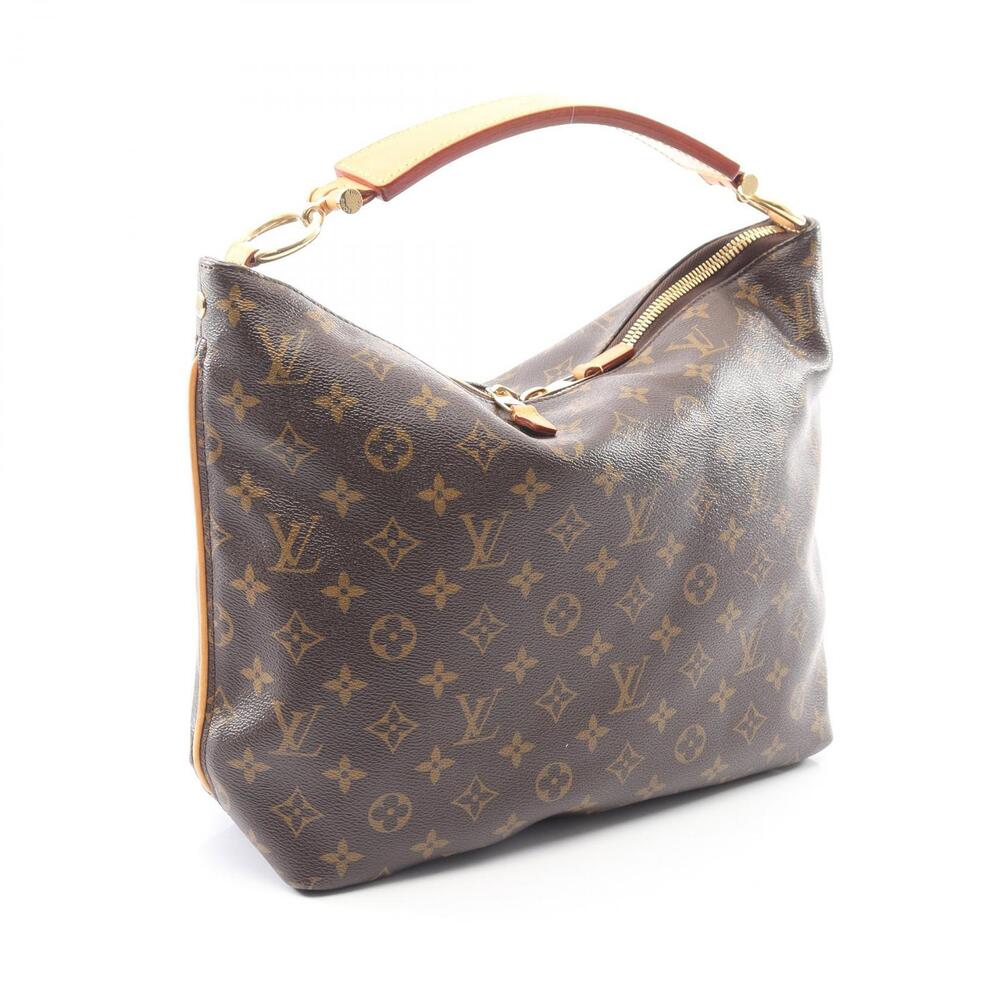 Louis Vuitton Sully Shoulder Bag Canvas Leather Monogram Brown